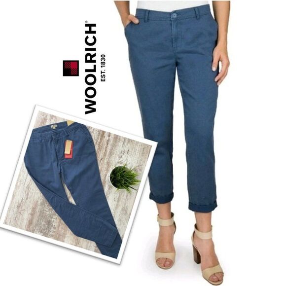Woolrich Sunday Chino Pants -  Dark Cobalt Blue - Picture 1 of 16